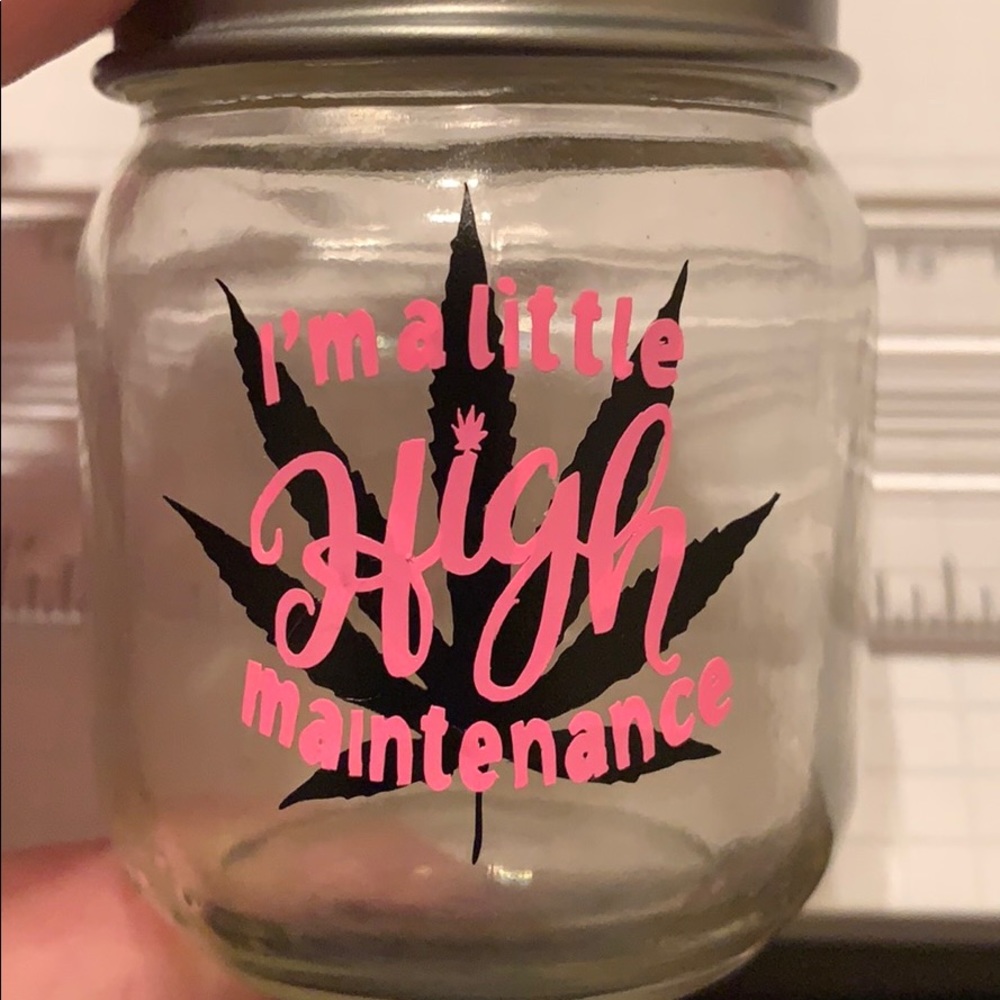 Cute girly smell proof stash jar
